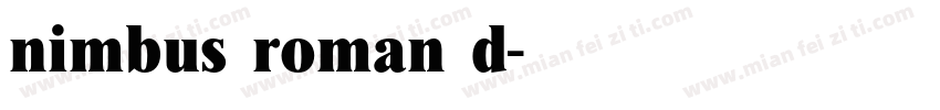nimbus roman d字体转换